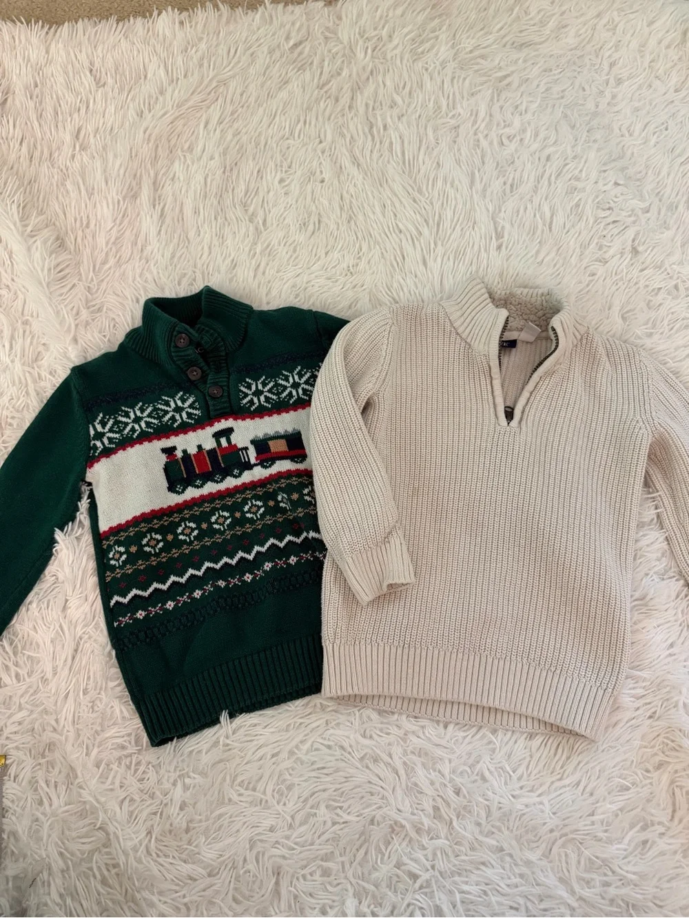 5T Boys Christmas Sweater Bundle The Children's Place Cotton Holiday 2 Pc